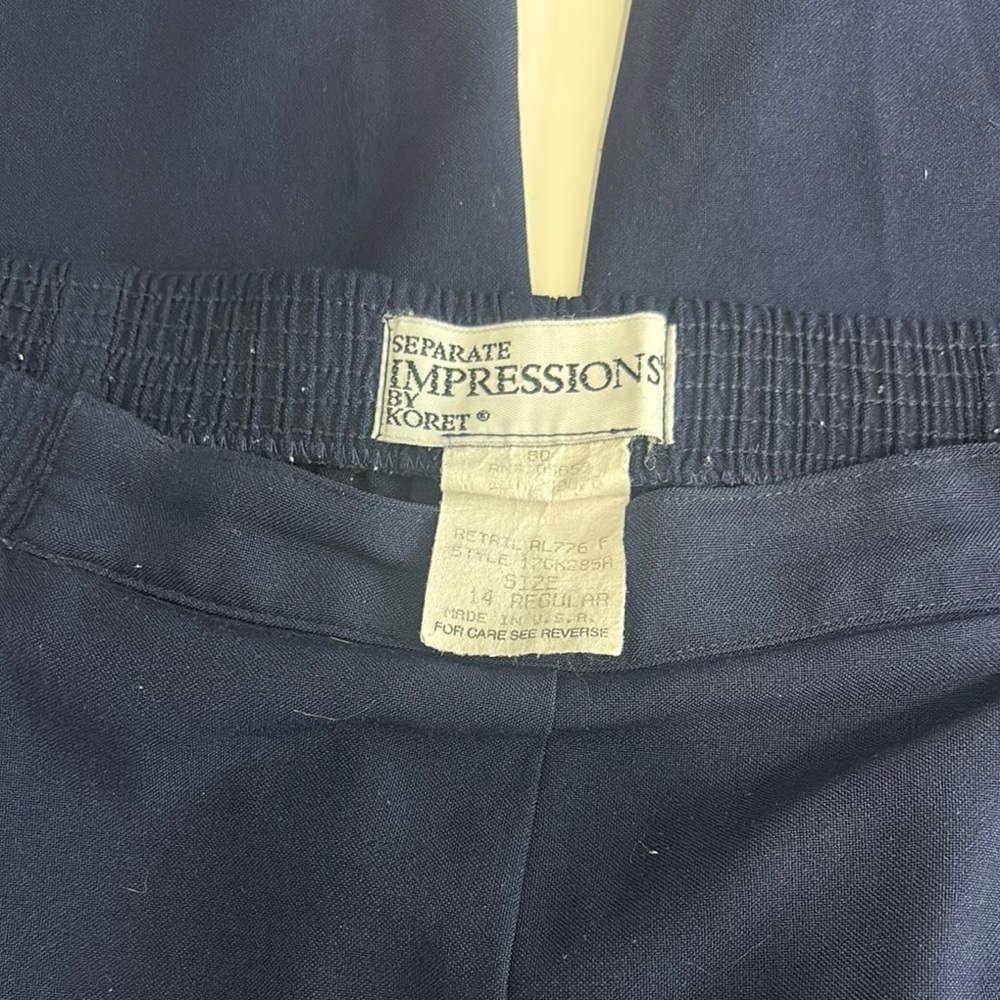 Impressions Blue Trousers with Elastic Waistband